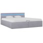 vidaXL Bett mit Bettkasten Hydraulisch LED Hellgrau Stoff 180x200 cm vidaXL Bett mit Bettkasten Hydraulisch LED Hellgrau Stoff 180x200 cm