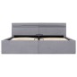 vidaXL Bett mit Bettkasten Hydraulisch LED Hellgrau Stoff 180x200 cm vidaXL Bett mit Bettkasten Hydraulisch LED Hellgrau Stoff 180x200 cm