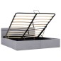 vidaXL Bett mit Bettkasten Hydraulisch LED Hellgrau Stoff 180x200 cm vidaXL Bett mit Bettkasten Hydraulisch LED Hellgrau Stoff 180x200 cm