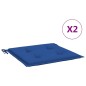 vidaXL Gartenstuhl-Kissen 2 Stk. Königsblau 40x40x3 cm Oxford-Gewebe