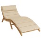 vidaXL Sonnenliegen-Auflage Beige 180x60x3 cm Oxford-Gewebe vidaXL Sonnenliegen-Auflage Beige 180x60x3 cm Oxford-Gewebe