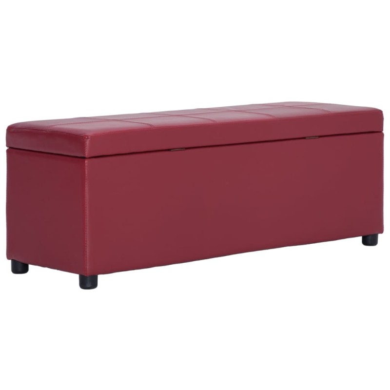 vidaXL Bank mit Staufach 116 cm Weinrot Kunstleder vidaXL Bank mit Staufach 116 cm Weinrot Kunstleder