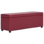 vidaXL Bank mit Staufach 116 cm Weinrot Kunstleder vidaXL Bank mit Staufach 116 cm Weinrot Kunstleder