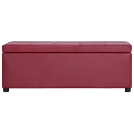 vidaXL Bank mit Staufach 116 cm Weinrot Kunstleder