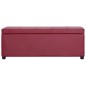 vidaXL Bank mit Staufach 116 cm Weinrot Kunstleder vidaXL Bank mit Staufach 116 cm Weinrot Kunstleder