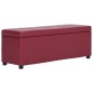vidaXL Bank mit Staufach 116 cm Weinrot Kunstleder vidaXL Bank mit Staufach 116 cm Weinrot Kunstleder