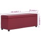 vidaXL Bank mit Staufach 116 cm Weinrot Kunstleder vidaXL Bank mit Staufach 116 cm Weinrot Kunstleder