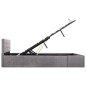 vidaXL Stauraumbett Hydraulisch Taupe Stoff 140×200 cm vidaXL Stauraumbett Hydraulisch Taupe Stoff 140×200 cm