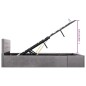vidaXL Stauraumbett Hydraulisch Taupe Stoff 140×200 cm vidaXL Stauraumbett Hydraulisch Taupe Stoff 140×200 cm