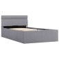 vidaXL Bett mit Bettkasten Hydraulisch LED Hellgrau Stoff 100x200 cm vidaXL Bett mit Bettkasten Hydraulisch LED Hellgrau Stoff 100x200 cm