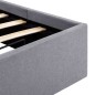 vidaXL Bett mit Bettkasten Hydraulisch LED Hellgrau Stoff 100x200 cm vidaXL Bett mit Bettkasten Hydraulisch LED Hellgrau Stoff 100x200 cm