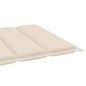 Sonnenliegen 2 Stk. mit Creme Auflagen Massivholz Teak Sonnenliegen 2 Stk. mit Creme Auflagen Massivholz Teak