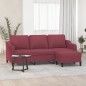 vidaXL 3-Sitzer-Sofa mit Hocker Weinrot 180 cm Stoff vidaXL 3-Sitzer-Sofa mit Hocker Weinrot 180 cm Stoff