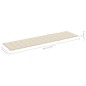 Sonnenliegen 2 Stk. mit Creme Auflagen Massivholz Teak Sonnenliegen 2 Stk. mit Creme Auflagen Massivholz Teak