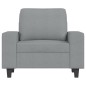 vidaXL Sessel mit Hocker Hellgrau 60 cm Stoff vidaXL Sessel mit Hocker Hellgrau 60 cm Stoff