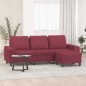 vidaXL 3-Sitzer-Sofa mit Hocker Weinrot 180 cm Stoff vidaXL 3-Sitzer-Sofa mit Hocker Weinrot 180 cm Stoff