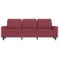 vidaXL 3-Sitzer-Sofa mit Hocker Weinrot 180 cm Stoff vidaXL 3-Sitzer-Sofa mit Hocker Weinrot 180 cm Stoff