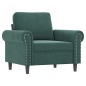 vidaXL Sessel mit Hocker Dunkelgrün 60 cm Samt vidaXL Sessel mit Hocker Dunkelgrün 60 cm Samt