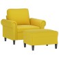 vidaXL Sessel mit Hocker Gelb 60 cm Samt vidaXL Sessel mit Hocker Gelb 60 cm Samt