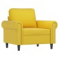 vidaXL Sessel mit Hocker Gelb 60 cm Samt vidaXL Sessel mit Hocker Gelb 60 cm Samt
