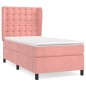 vidaXL Boxspringbett mit Matratze Rosa 90x190 cm Samt vidaXL Boxspringbett mit Matratze Rosa 90x190 cm Samt