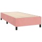 vidaXL Boxspringbett mit Matratze Rosa 90x190 cm Samt vidaXL Boxspringbett mit Matratze Rosa 90x190 cm Samt
