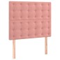 vidaXL Boxspringbett mit Matratze Rosa 90x190 cm Samt vidaXL Boxspringbett mit Matratze Rosa 90x190 cm Samt