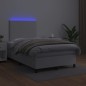 vidaXL Boxspringbett mit Matratze & LED Weiß 120x200 cm Kunstleder vidaXL Boxspringbett mit Matratze & LED Weiß 120x200 cm Kunstleder