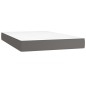 vidaXL Boxspringbett mit Matratze & LED Grau 120x200 cm Kunstleder vidaXL Boxspringbett mit Matratze & LED Grau 120x200 cm Kunstleder