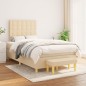 vidaXL Boxspringbett mit Matratze Creme 120x200 cm Stoff vidaXL Boxspringbett mit Matratze Creme 120x200 cm Stoff