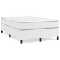 vidaXL Boxspringbett mit Matratze Weiß 120x200 cm Kunstleder vidaXL Boxspringbett mit Matratze Weiß 120x200 cm Kunstleder