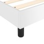 vidaXL Boxspringbett mit Matratze Weiß 120x200 cm Kunstleder vidaXL Boxspringbett mit Matratze Weiß 120x200 cm Kunstleder
