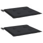 vidaXL Gartenstuhl-Kissen 2 Stk. Schwarz 40x40x3 cm Oxford-Gewebe vidaXL Gartenstuhl-Kissen 2 Stk. Schwarz 40x40x3 cm Oxford-Gewebe