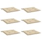 vidaXL Gartenstuhl-Kissen 6 Stk. Beige 40x40x3 cm Oxford-Gewebe vidaXL Gartenstuhl-Kissen 6 Stk. Beige 40x40x3 cm Oxford-Gewebe