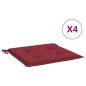 vidaXL Gartenstuhl-Kissen 4 Stk. Weinrot 40x40x3 cm Oxford-Gewebe vidaXL Gartenstuhl-Kissen 4 Stk. Weinrot 40x40x3 cm Oxford-Gewebe