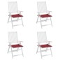 vidaXL Gartenstuhl-Kissen 4 Stk. Weinrot 40x40x3 cm Oxford-Gewebe vidaXL Gartenstuhl-Kissen 4 Stk. Weinrot 40x40x3 cm Oxford-Gewebe