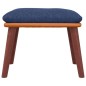 vidaXL Fußhocker Blau 45x29,5x35 cm Stoff und Kunstleder vidaXL Fußhocker Blau 45x29,5x35 cm Stoff und Kunstleder