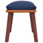 vidaXL Fußhocker Blau 45x29,5x35 cm Stoff und Kunstleder vidaXL Fußhocker Blau 45x29,5x35 cm Stoff und Kunstleder