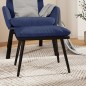 vidaXL Fußhocker Blau 45x29,5x35 cm Stoff und Kunstleder vidaXL Fußhocker Blau 45x29,5x35 cm Stoff und Kunstleder