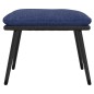 vidaXL Fußhocker Blau 45x29,5x35 cm Stoff und Kunstleder vidaXL Fußhocker Blau 45x29,5x35 cm Stoff und Kunstleder