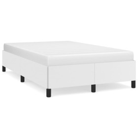 vidaXL Bettgestell Weiß 120x200 cm Kunstleder
