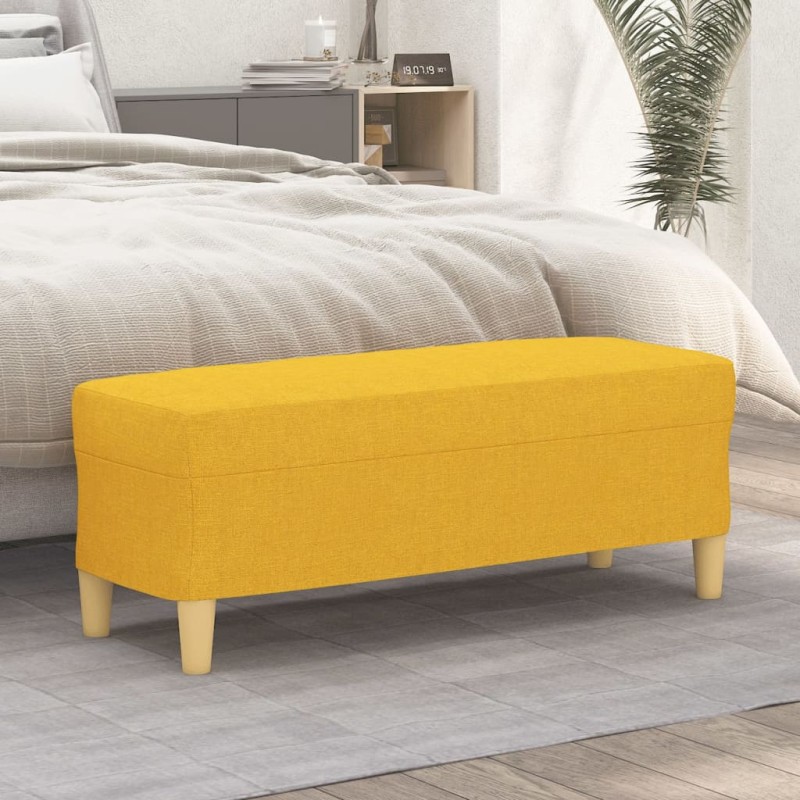 vidaXL Sitzbank Hellgelb 100x35x41 cm Stoff vidaXL Sitzbank Hellgelb 100x35x41 cm Stoff