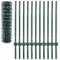 vidaXL Metallzaun Stahl 20 x 1 m Grün vidaXL Metallzaun Stahl 20 x 1 m Grün