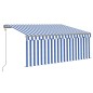 vidaXL Markise Automatisch Einziehbar mit Volant 3,5x2,5 m Blau & Weiß vidaXL Markise Automatisch Einziehbar mit Volant 3,5x2,5 m Blau & Weiß
