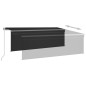 vidaXL Markise Manuell Einziehbar mit Rollo & LED 4,5x3 m Anthrazit vidaXL Markise Manuell Einziehbar mit Rollo & LED 4,5x3 m Anthrazit
