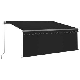 vidaXL Markise Manuell Einziehbar mit Rollo & LED 3,5x2,5 m Anthrazit