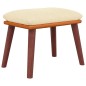 vidaXL Fußhocker Creme 45x29,5x35 cm Stoff und Kunstleder vidaXL Fußhocker Creme 45x29,5x35 cm Stoff und Kunstleder