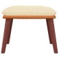 vidaXL Fußhocker Creme 45x29,5x35 cm Stoff und Kunstleder vidaXL Fußhocker Creme 45x29,5x35 cm Stoff und Kunstleder