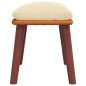 vidaXL Fußhocker Creme 45x29,5x35 cm Stoff und Kunstleder vidaXL Fußhocker Creme 45x29,5x35 cm Stoff und Kunstleder