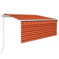 vidaXL Markise Automatisch Einziehbar mit Volant 3x2,5 m Orange Braun vidaXL Markise Automatisch Einziehbar mit Volant 3x2,5 m Orange Braun